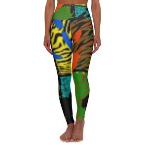 Vibrant High Waisted Yoga Leggings | Colorful Workout Tights, Fitness Apparel, Gym Clothing, Activewear, Fashion Leggings, Gift for Yogi