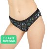 Cat and Sushi Women’s Organic Cotton Underwear, Thong, Cheekini, High Waist, Matching underwear, For Her, Gift Idea