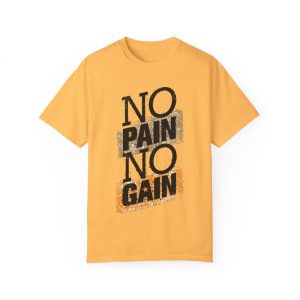 No Pain No Gain Motivational Gym Shirt, Fitness Workout Tee For Men And Women, Funny Gym Quote T Shirt, Gift For Athlete Or Coach