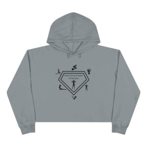 Fitness Crop Hoodie – Motivational Activewear, Gym Clothing, Workout Sweater, Casual Sportswear, Gift for Fitness Lovers