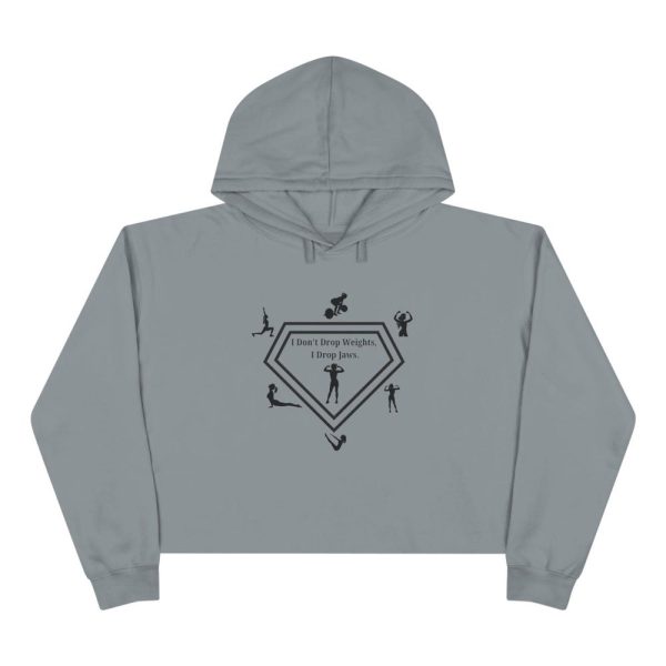 Fitness Crop Hoodie – Motivational Activewear, Gym Clothing, Workout Sweater, Casual Sportswear, Gift for Fitness Lovers