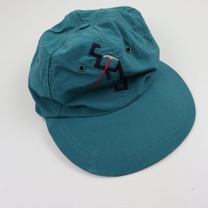 Vintage 80s 90s Made In USA Eastern Mountain Sports EMS Wide Brim Climbing Alpine Hat Cap Strapback Mens Womens Blue Union Made Running Sun