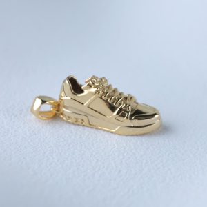 Trainer Sneakers Pendant Necklace 18K Gold Plated Athletic Shoes Charm Sterling Silver couples personal Jewelry Gift for Runners Athletes