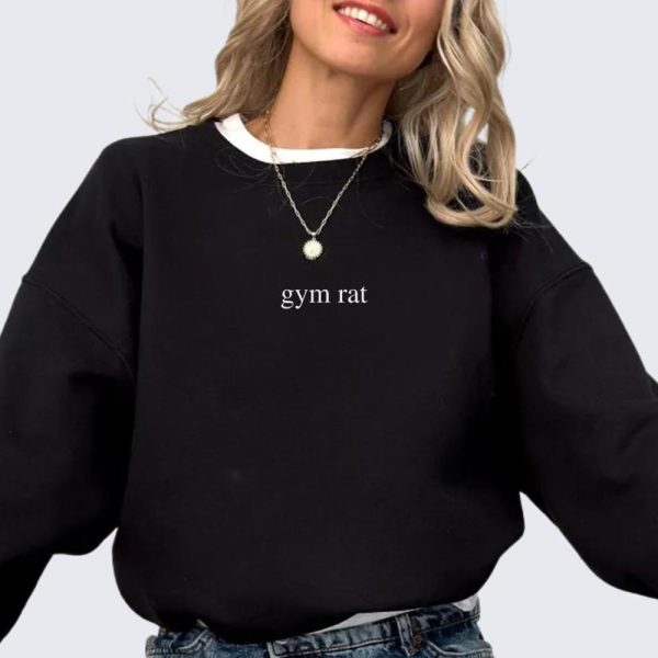 Gym Rat Crewneck Sweatshirt, Workout Sweater, Women’s Pump Cover, Fitness Apparel, Gym Girl Outfit, Gift for Her
