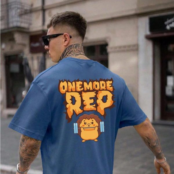 Mens Fitness Motivational Tshirt One More Rep For Workout Enthusiasts Gifts for Gym and Sport Lover