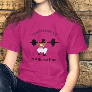 Progress Not Perfect | Gym Moms Club T-Shirt | Motivational Workout Shirt  | Fitness Tee for Moms | Bold Gym Shirt | Mom Life Activewear