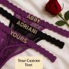 Wedding Lace thong- You Choose Your Color Thong, Font, Thread Color, Words or Name. Great Wedding Gift for your Wedding Night. Bride Gift.