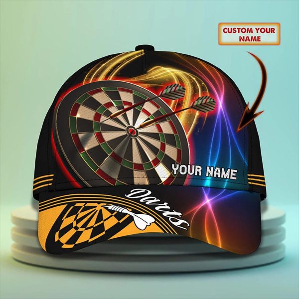 Custom Baseball Full Print Dart Cap for Men and Women, Personalized Darts Hat Gift for Darter, Funny Sports Gift for Boyfriend