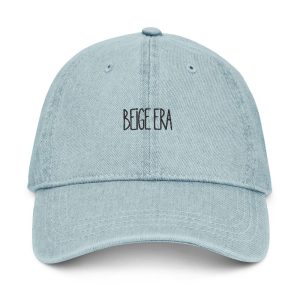 Beige Era Embroidered Denim Hat | Casual Style Cap for Everyday Wear, Perfect Gift for Birthdays, Summer Outing, Fashion Accessory