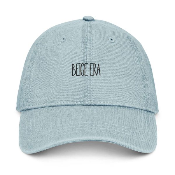 Beige Era Embroidered Denim Hat | Casual Style Cap for Everyday Wear, Perfect Gift for Birthdays, Summer Outing, Fashion Accessory
