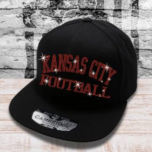 Kansas City Football Rhinestone Snapback Cap, Favorite Team Game Day Headwear,  Adjustable Trucker Hat, Sports Gift Cap for Men or Women